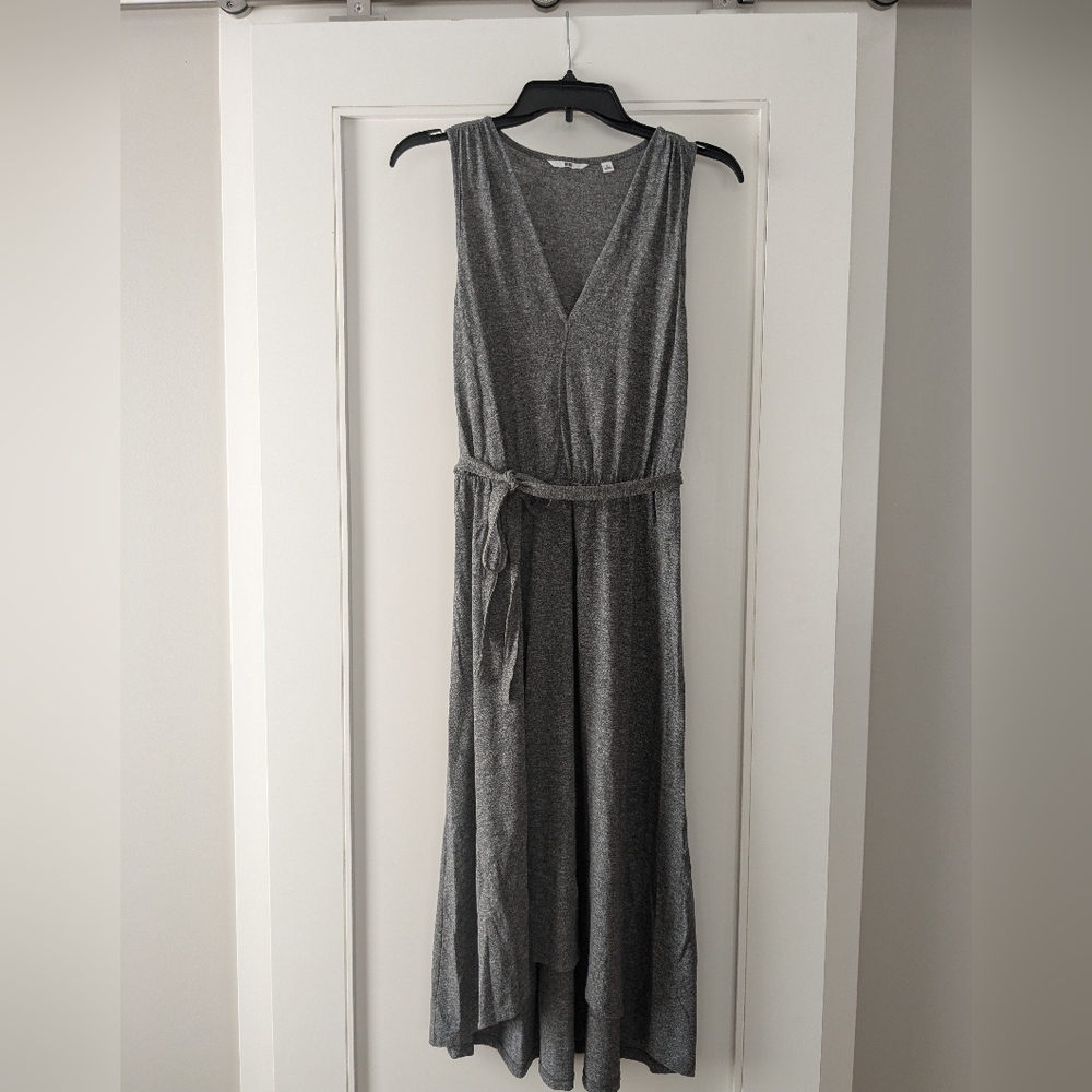 Uniqlo Gray High-Low Knit Dress